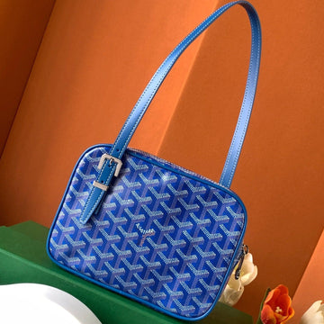 GOYA SECOND-HAND TOAST BAG 21CM SKY BLUE CANVAS Luxe Carry