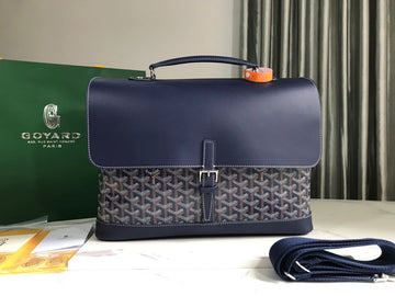 GOYARD CITADIN BAG 38CM NAVY BLUE CANVAS by Luxe Carry