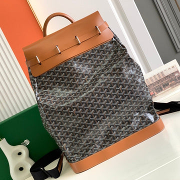 GOYA STEAMER PM BAG 48CM BLACK AND TAN CANVAS Luxe Carry Bags