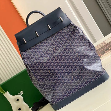 GOYA STEAMER PM BAG 48CM NAVY BLUE CANVAS Luxe Carry