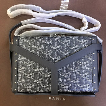 MINAUDIERE TRUNK BAG 17CM GREY CANVAS Luxe Carry Bags