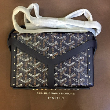 MINAUDIERE TRUNK BAG 17CM NAVY BLUE CANVAS Luxe Carry Bags
