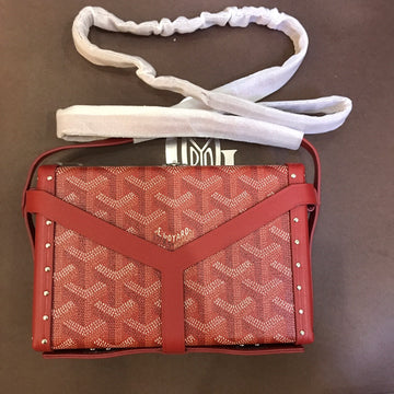MINAUDIERE TRUNK BAG 17CM RED CANVAS Luxe Carry Bags