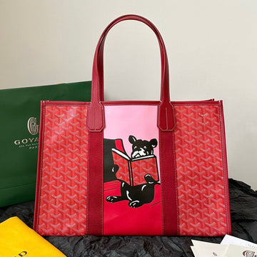 GOYA VILLETTE TOTE 45CM RED CANVAS Luxe Carry