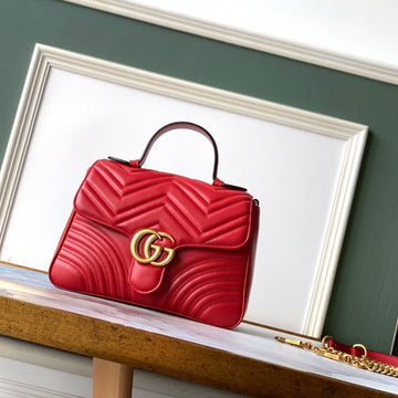 GG Marmont 26.5cm Red Calfskin Gold Hardware by Luxe Carry