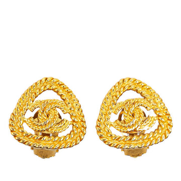 Top Quality Chanel   Chain Coco Mark Earrings Gold Plated