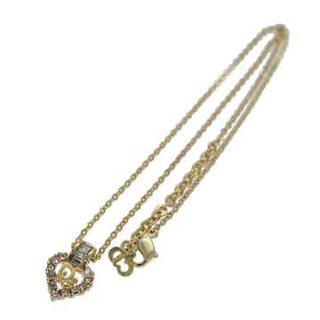 CHRISTIAN Top quality Dior Necklace metal Gold Auth yk13694