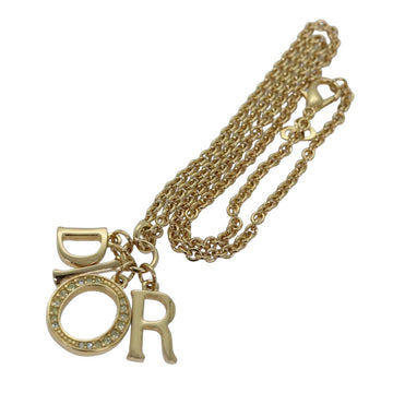 CHRISTIAN Top quality Dior Necklace metal Gold Auth yk13755
