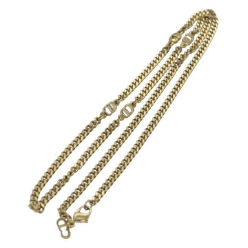 CHRISTIAN Top quality Dior Necklace metal Gold Auth yk13771