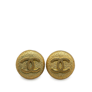 Top Quality Chanel   Coco Mark Round Earrings Gold