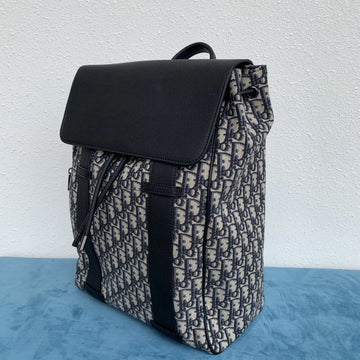 MOTION BACKPACK BEIGE AND BLACK OBLIQUE Luxe Carry Bags